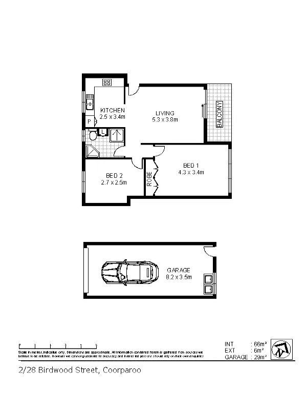 Floorplan of Homely unit listing, 2/28 Birdwood Street, Coorparoo QLD 4151
