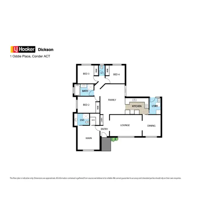 Floorplan of Homely house listing, 1 Oddie Place, Conder ACT 2906