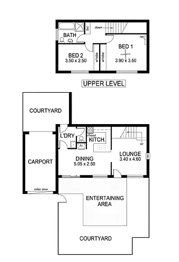 Floorplan of Homely townhouse listing, 1/36 Audrey Street, Ascot Park SA 5043