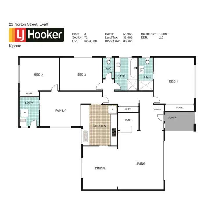 Floorplan of Homely house listing, 22 Norton Street, Evatt ACT 2617