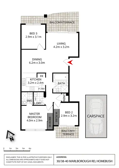 Floorplan of Homely apartment listing, 30/38-40 Marlborough Road, Homebush West NSW 2140
