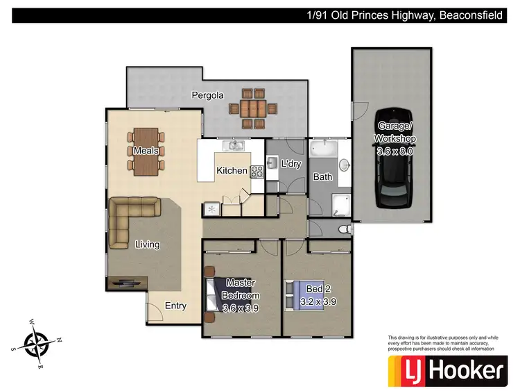 Floorplan of Homely house listing, 1/91 Old Princes Highway, Beaconsfield VIC 3807