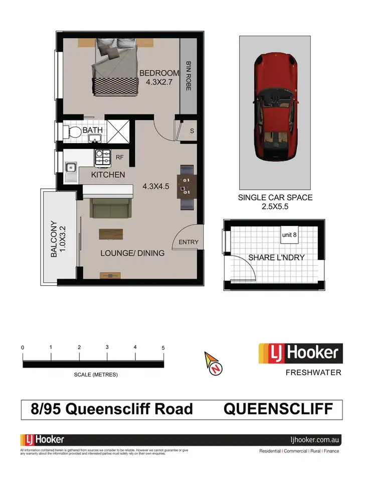 Floorplan of Homely unit listing, 8/95 Queenscliff Road, Queenscliff NSW 2096