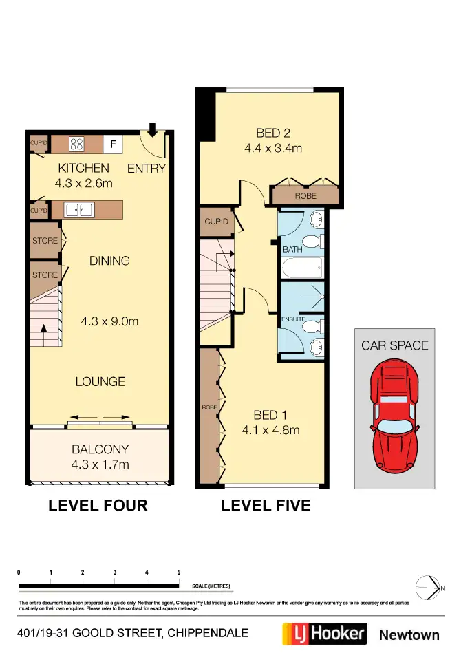 Floorplan of Homely apartment listing, 401/19-31 Goold Street, Chippendale NSW 2008