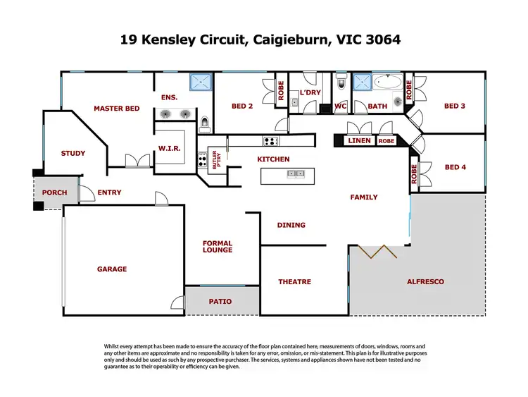Floorplan of Homely house listing, 19 Kensley Circuit, Craigieburn VIC 3064