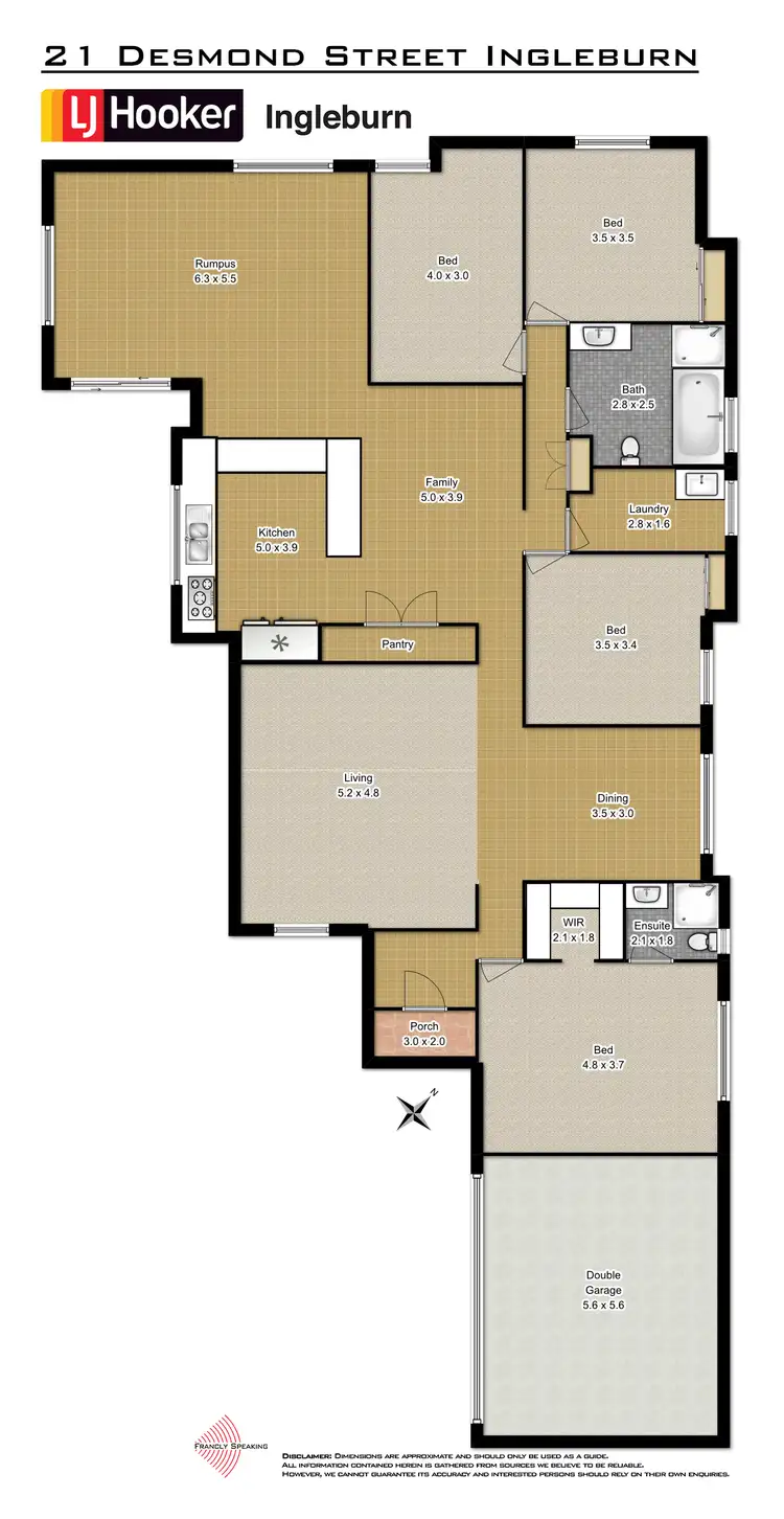 Floorplan of Homely house listing, 21 Desmond Street, Ingleburn NSW 2565