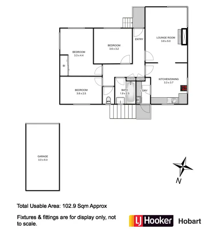 Floorplan of Homely house listing, 95 Gardenia Road, Risdon Vale TAS 7016