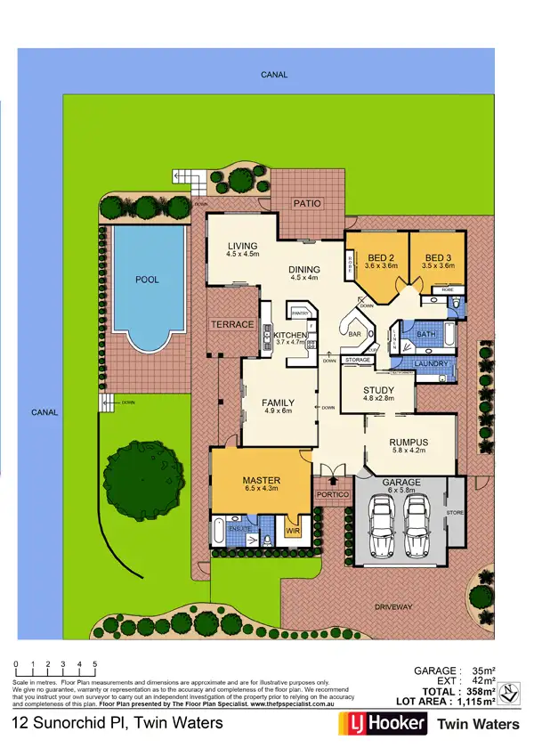 Floorplan of Homely house listing, 12 Sunorchid Place, Twin Waters QLD 4564