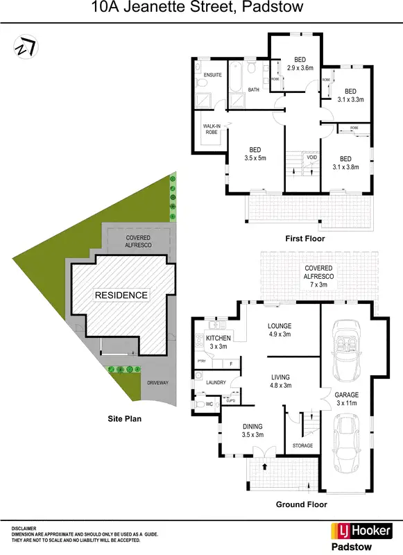 Floorplan of Homely semi-detached listing, 10a Jeanette Street, Padstow NSW 2211
