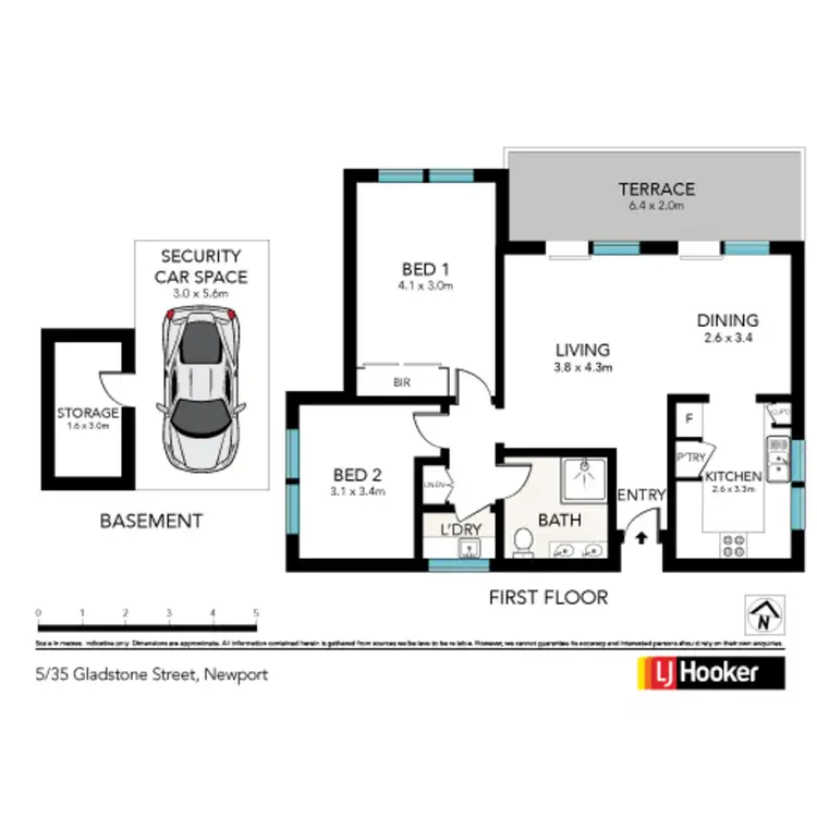 Floorplan of Homely unit listing, 5/35 Gladstone Street, Newport NSW 2106