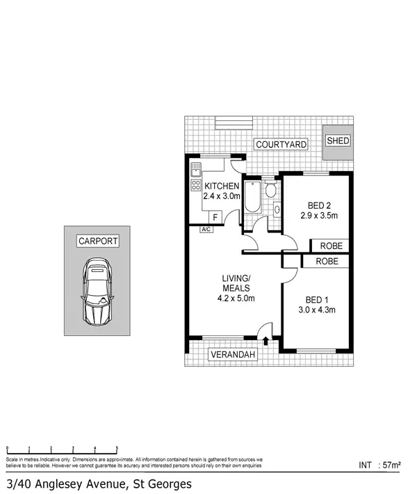 Floorplan of Homely unit listing, 3/40 Anglesey Avenue, St Georges SA 5064