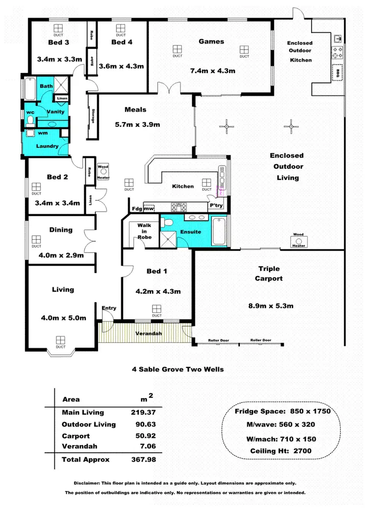 Floorplan of Homely house listing, 4 Sable Grove, Two Wells SA 5501