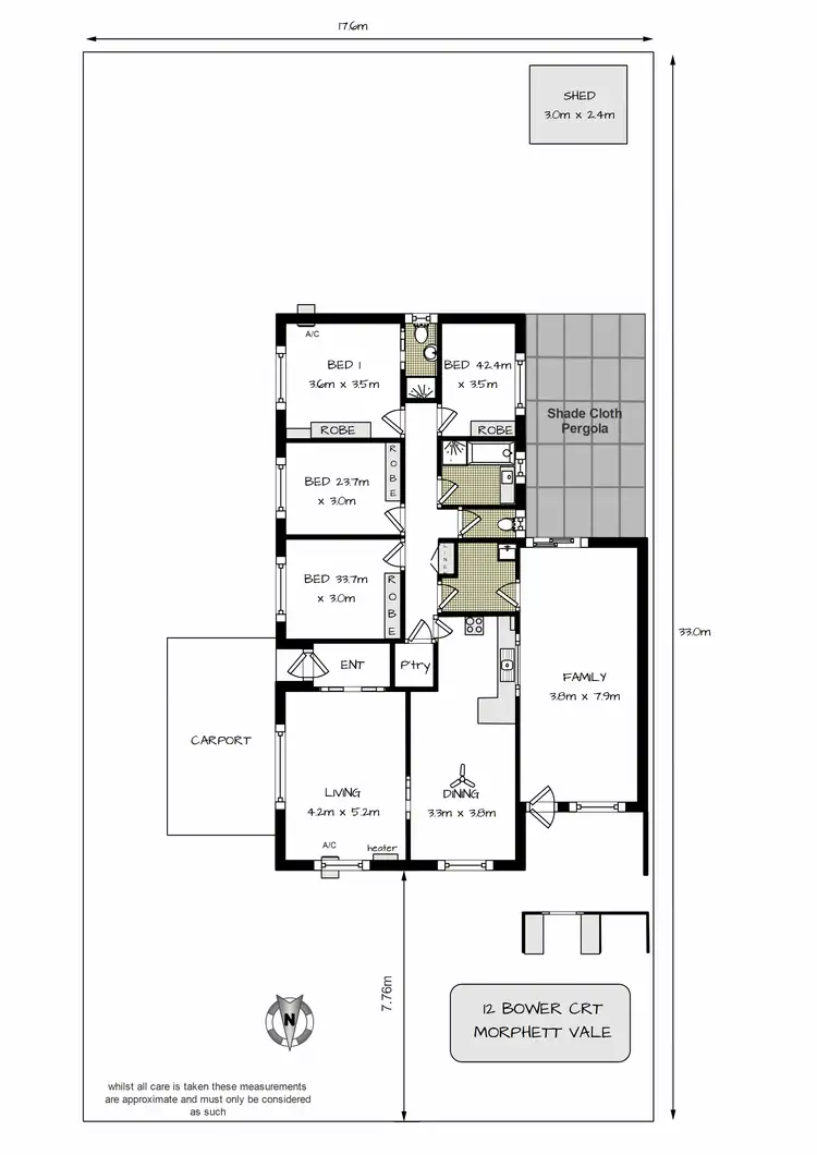 Floorplan of Homely house listing, 12 Bower Court, Morphett Vale SA 5162