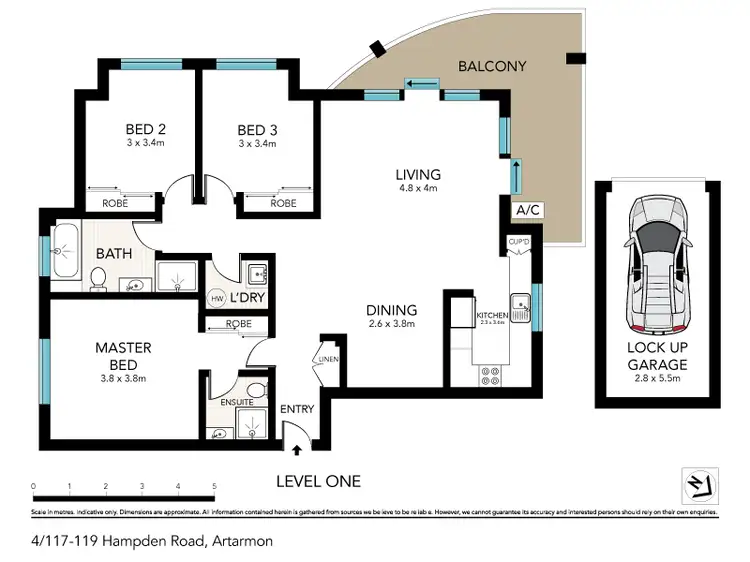 Floorplan of Homely apartment listing, 4/117-119 Hampden Road, Artarmon NSW 2064