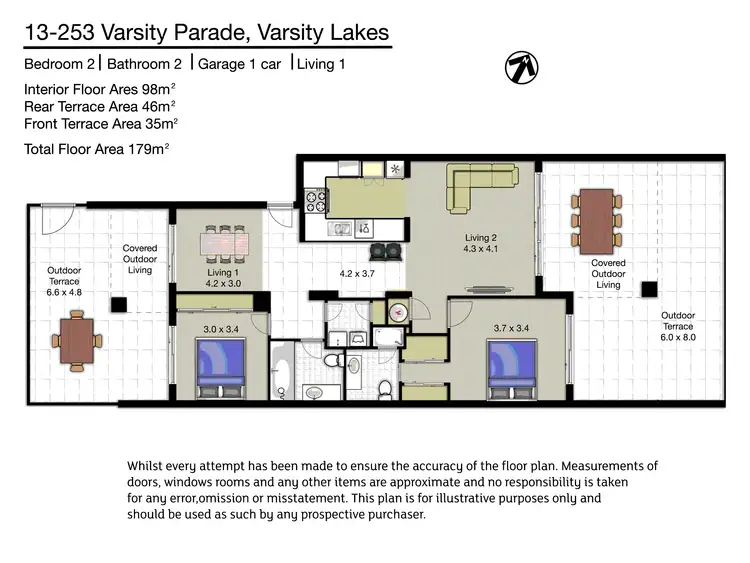 Floorplan of Homely unit listing, 13/253 Varsity Parade, Varsity Lakes QLD 4227