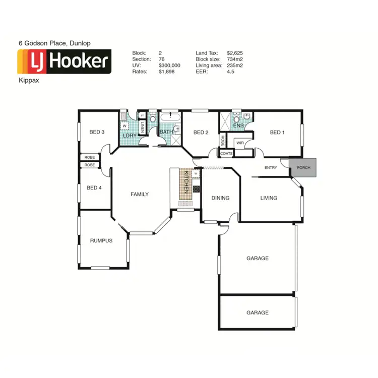 Floorplan of Homely house listing, 6 Godson Place, Dunlop ACT 2615