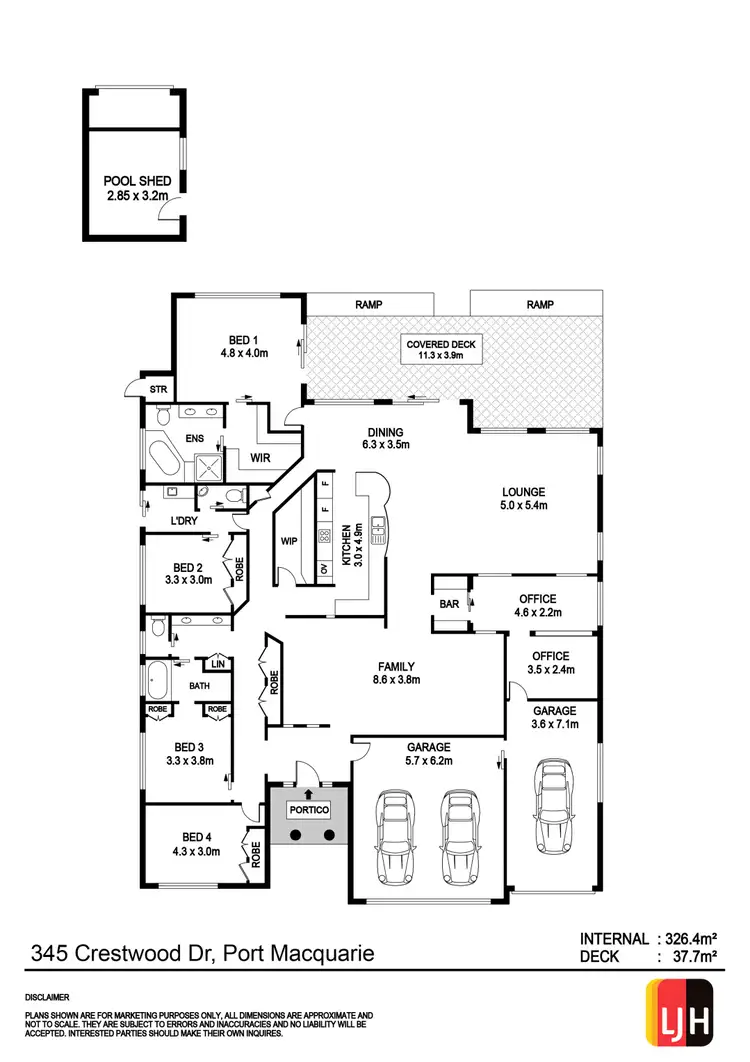 Floorplan of Homely house listing, 345 Crestwood Drive, Port Macquarie NSW 2444