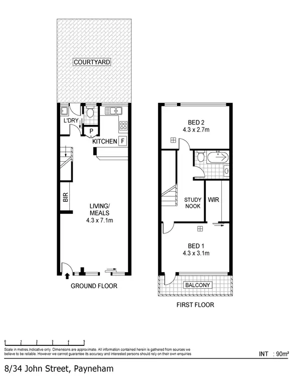 Floorplan of Homely townhouse listing, 8/34 John Street, Payneham SA 5070