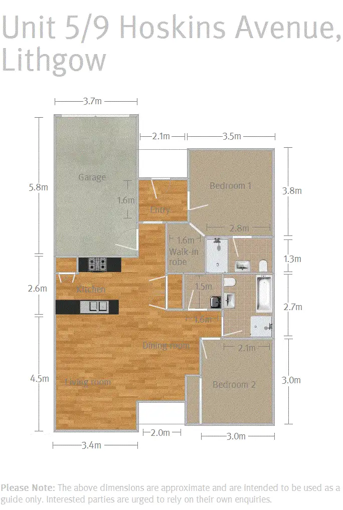 Floorplan of Homely unit listing, Unit 5/9 Hoskins Avenue, Lithgow NSW 2790