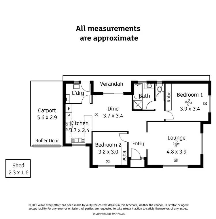 Floorplan of Homely unit listing, 1/4 Wellington Street, Alberton SA 5014