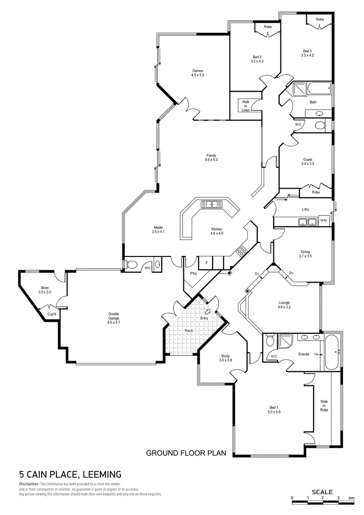 Floorplan of Homely house listing, 5 Cain Place, Leeming WA 6149