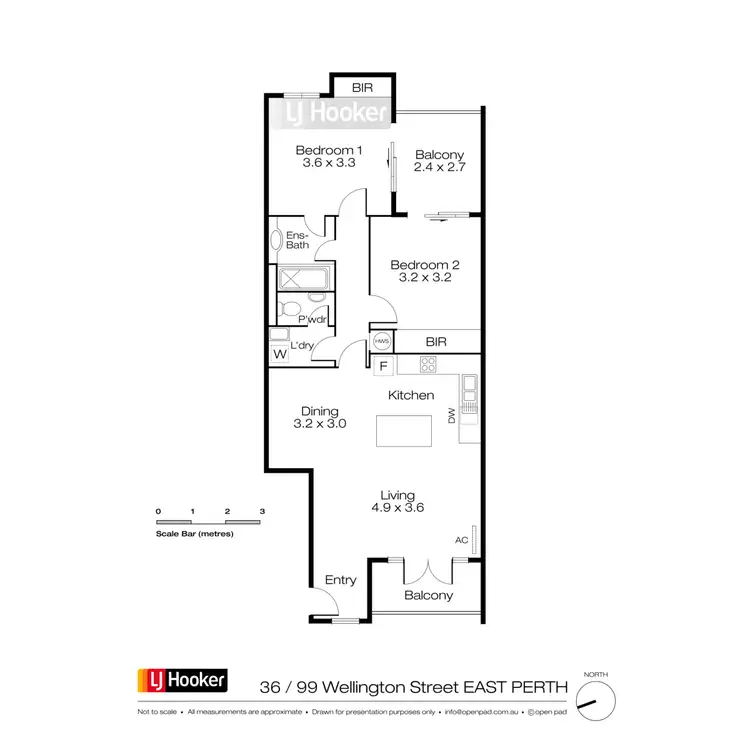 Floorplan of Homely apartment listing, 36/99 Wellington Street, East Perth WA 6004