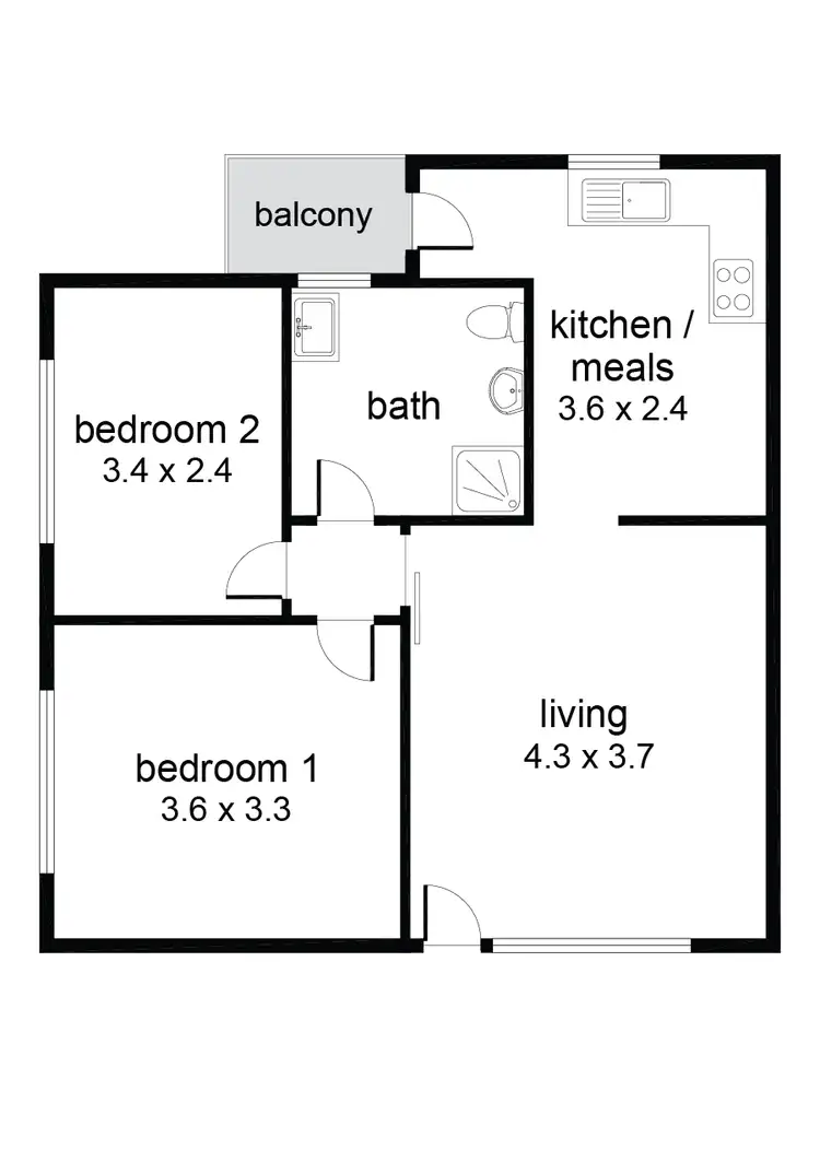 Floorplan of Homely unit listing, 42/127 Anzac Highway, Kurralta Park SA 5037
