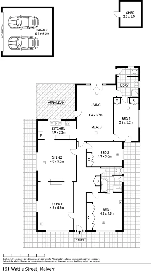 Floorplan of Homely house listing, 161 Wattle Street, Malvern SA 5061