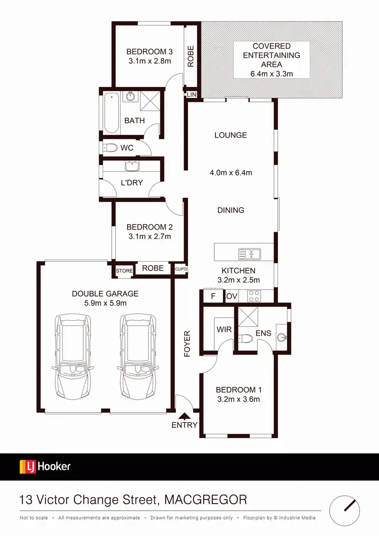 Floorplan of Homely house listing, 13 Victor Chang Street, Macgregor ACT 2615