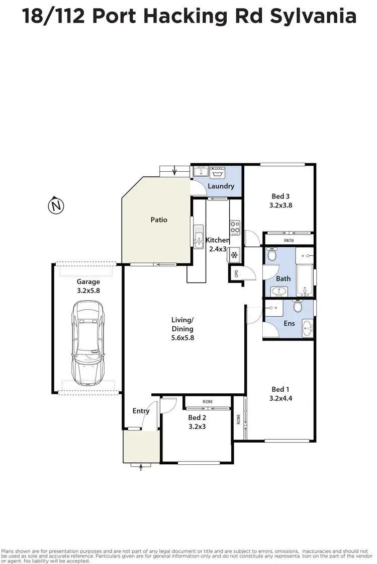 Floorplan of Homely villa listing, 18/112 Port Hacking Road, Sylvania NSW 2224