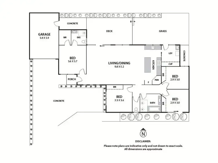 Floorplan of Homely townhouse listing, 3/19 Messina Crescent, Point Cook VIC 3030