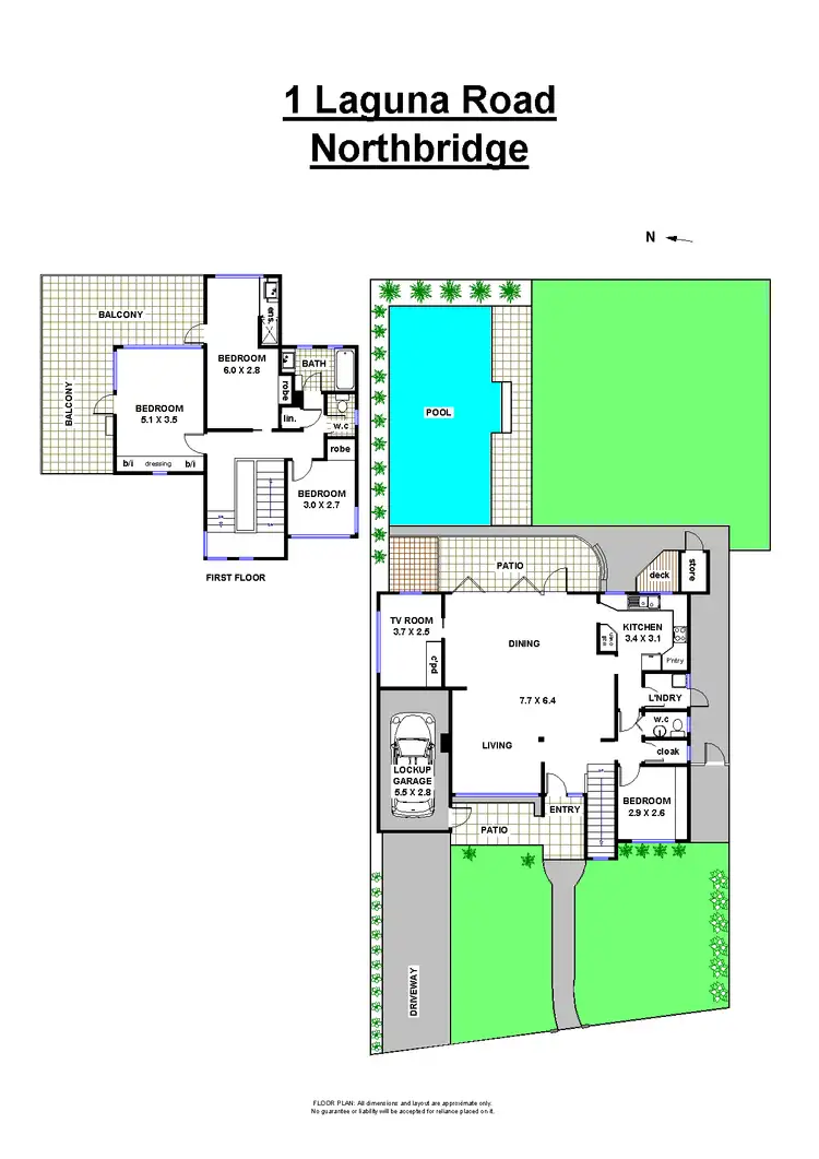 Floorplan of Homely house listing, 1 Laguna Road, Northbridge NSW 2063