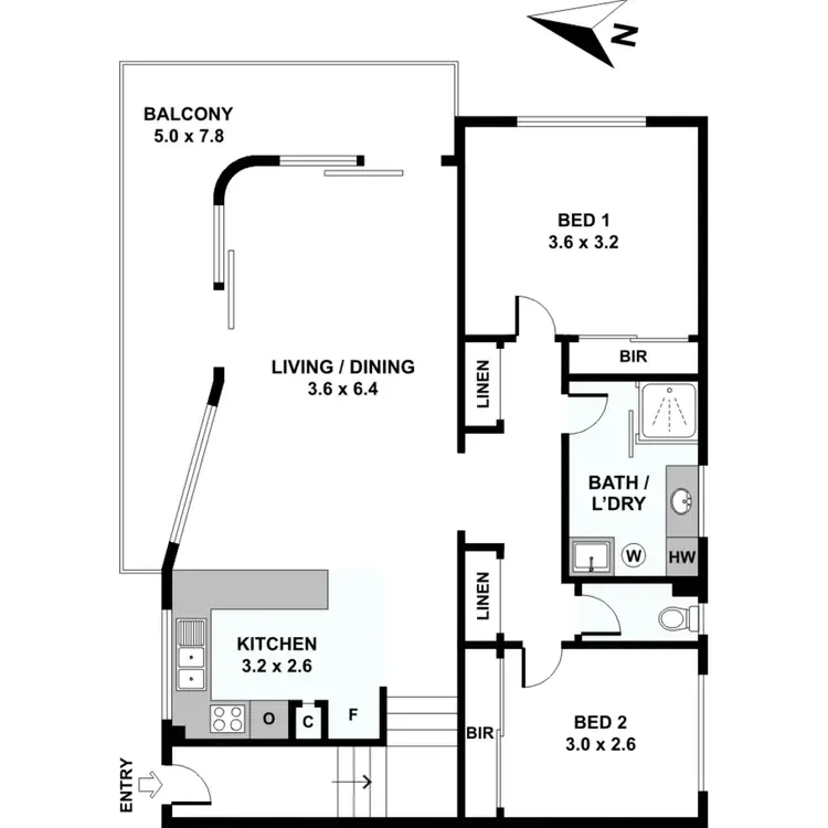 Floorplan of Homely unit listing, 2/10 Brighton Street, Biggera Waters QLD 4216