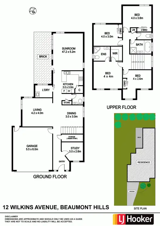 Floorplan of Homely house listing, 12 Wilkins Avenue, Beaumont Hills NSW 2155