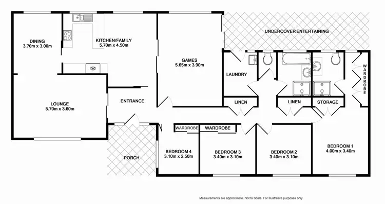 Floorplan of Homely house listing, 10 Merriman Close, Elderslie NSW 2570