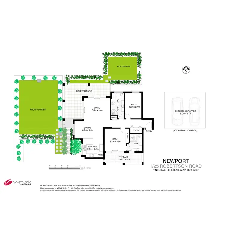 Floorplan of Homely apartment listing, 1/25 Robertson Road, Newport NSW 2106