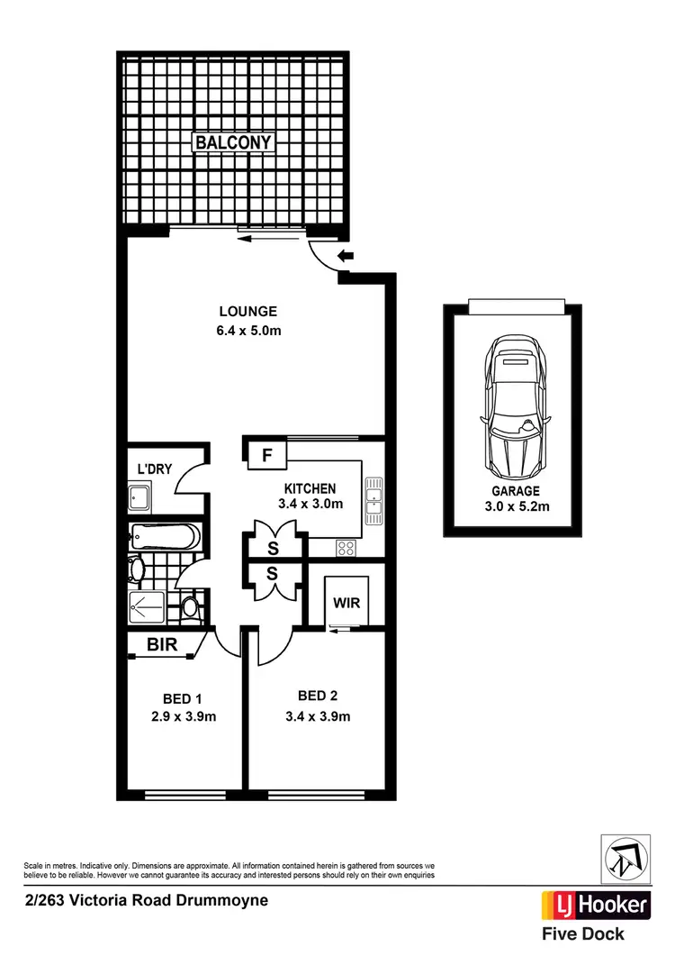 Floorplan of Homely apartment listing, 2/263-267 Victoria Road, Drummoyne NSW 2047