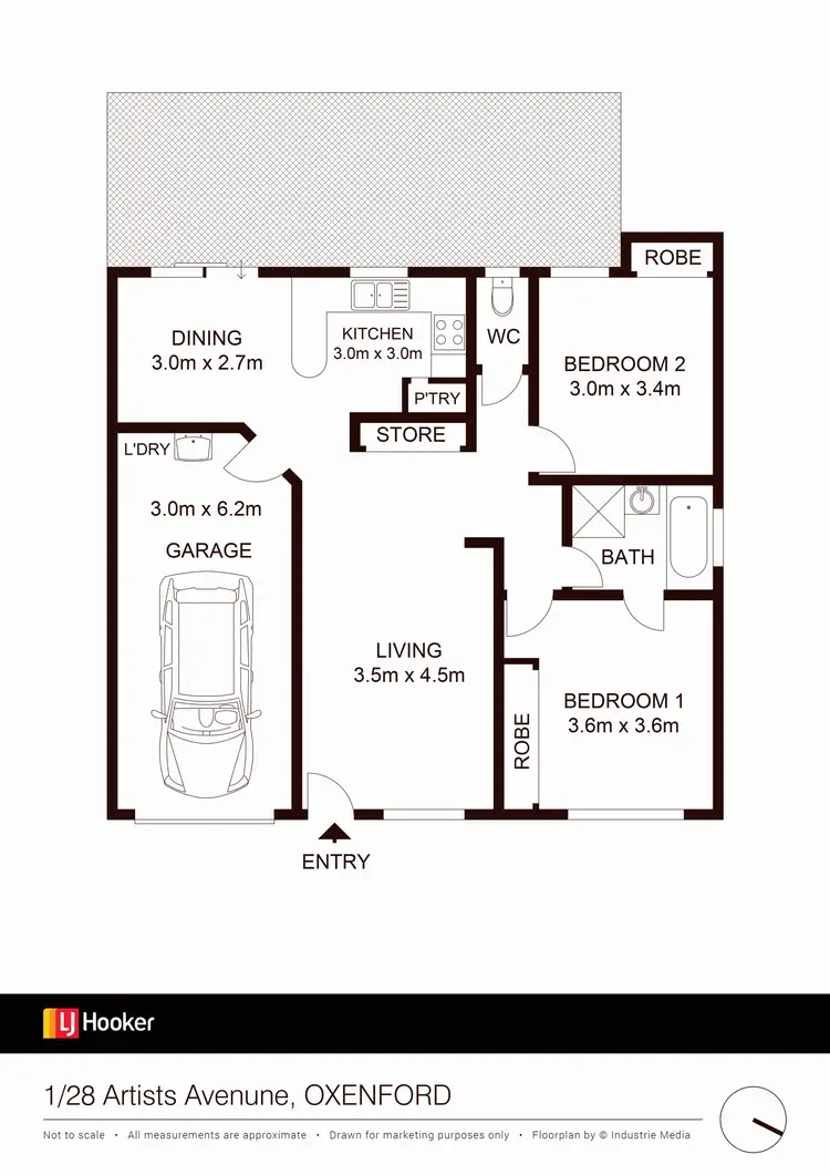 Floorplan of Homely townhouse listing, 1/28 Artists Avenue, Oxenford QLD 4210