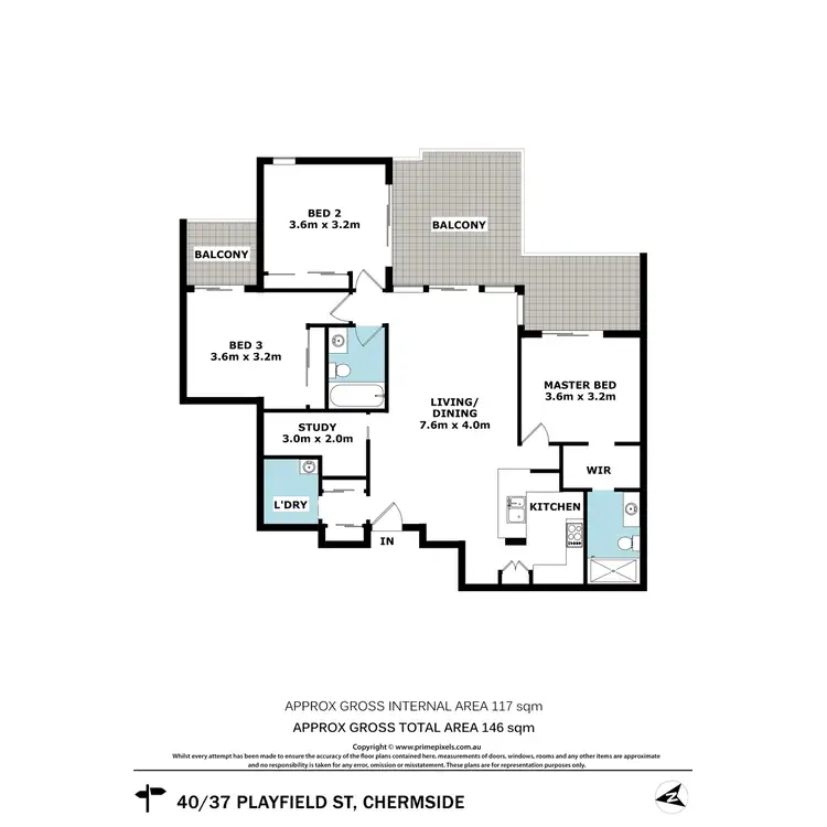 Floorplan of Homely unit listing, 40/37 Playfield Street, Chermside QLD 4032