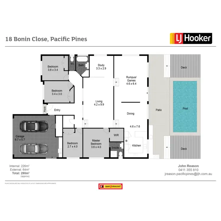 Floorplan of Homely house listing, 18 Bonin Close, Pacific Pines QLD 4211