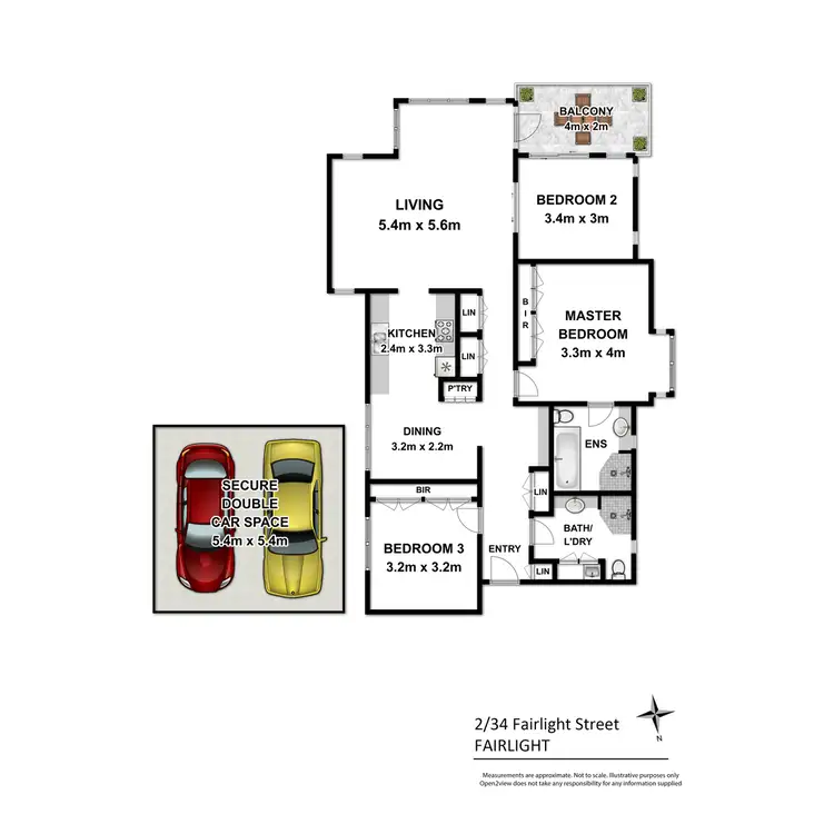 Floorplan of Homely apartment listing, 2/34 Fairlight Street, Fairlight NSW 2094