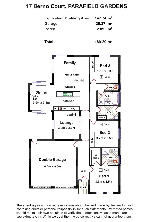 Floorplan of Homely house listing, 17 Berno Court, Parafield Gardens SA 5107