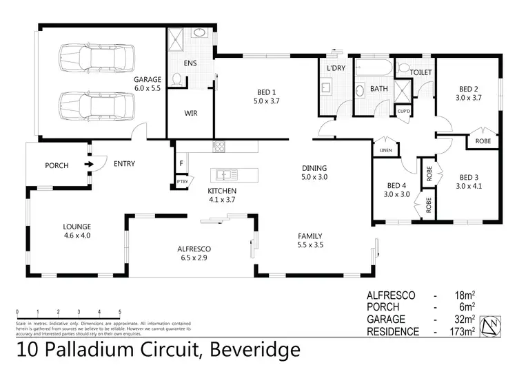 Floorplan of Homely house listing, 10 Palladium Circle, Beveridge VIC 3753