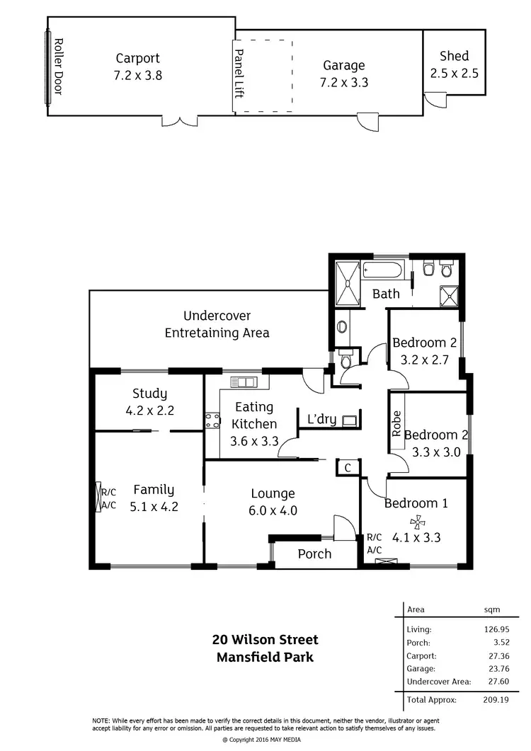 Floorplan of Homely house listing, 20 Wilson Street, Mansfield Park SA 5012
