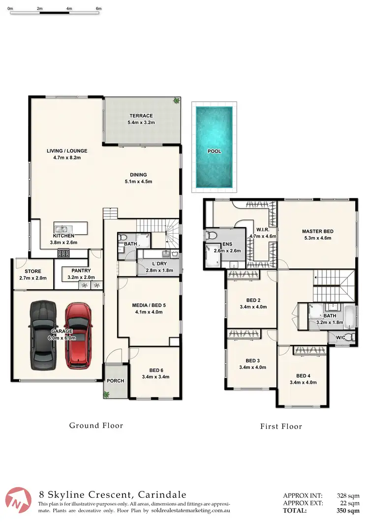 Floorplan of Homely house listing, 8 Skyline Crescent, Carindale QLD 4152