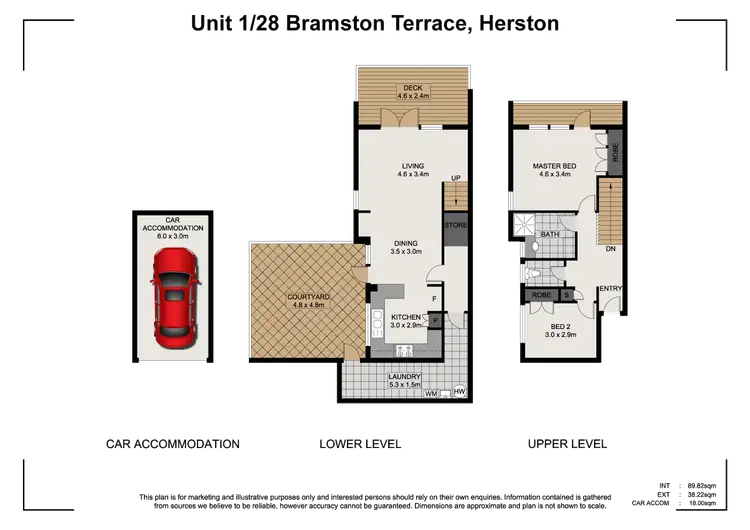 Floorplan of Homely townhouse listing, 1/28 Bramston Terrace, Herston QLD 4006