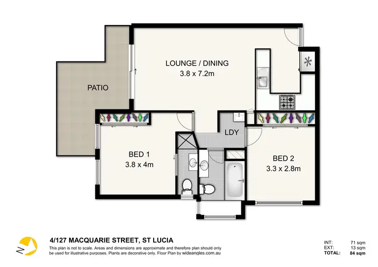 Floorplan of Homely unit listing, 4/127 Macquarie Street, St Lucia QLD 4067