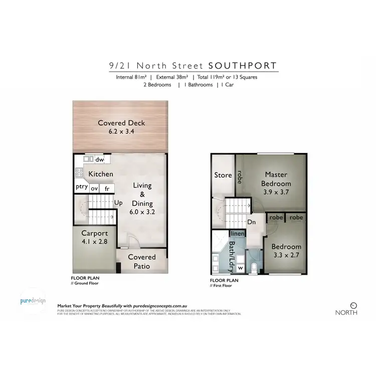 Floorplan of Homely townhouse listing, 9/21 North Street, Southport QLD 4215