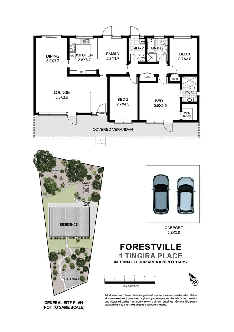 Floorplan of Homely house listing, 1 Tingira Place, Forestville NSW 2087