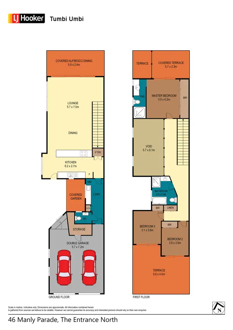 Floorplan of Homely semi-detached listing, 46 Manly Parade, The Entrance North NSW 2261